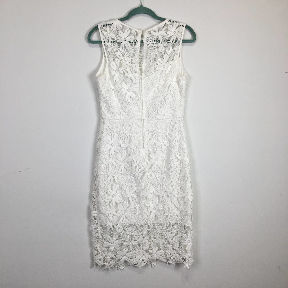 Bison Bisou white lace sleeveless dress by Michelle Bombat Size 10 - Picture 5 of 6